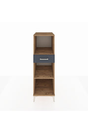 Kronos Dolap 2 Raflı Tek Çekmeceli 44x59x134 Çam-Antrasit