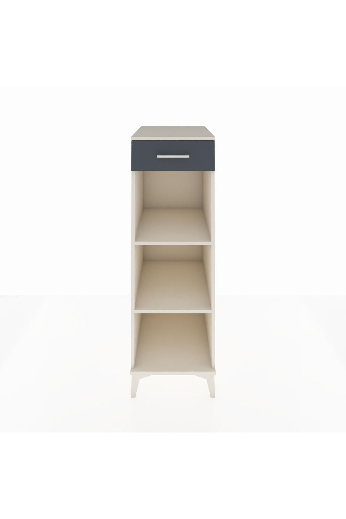 Kronos Dolap 2 Raflı Tek Çekmeceli 44x59x134 Aytaşı-Antrasit