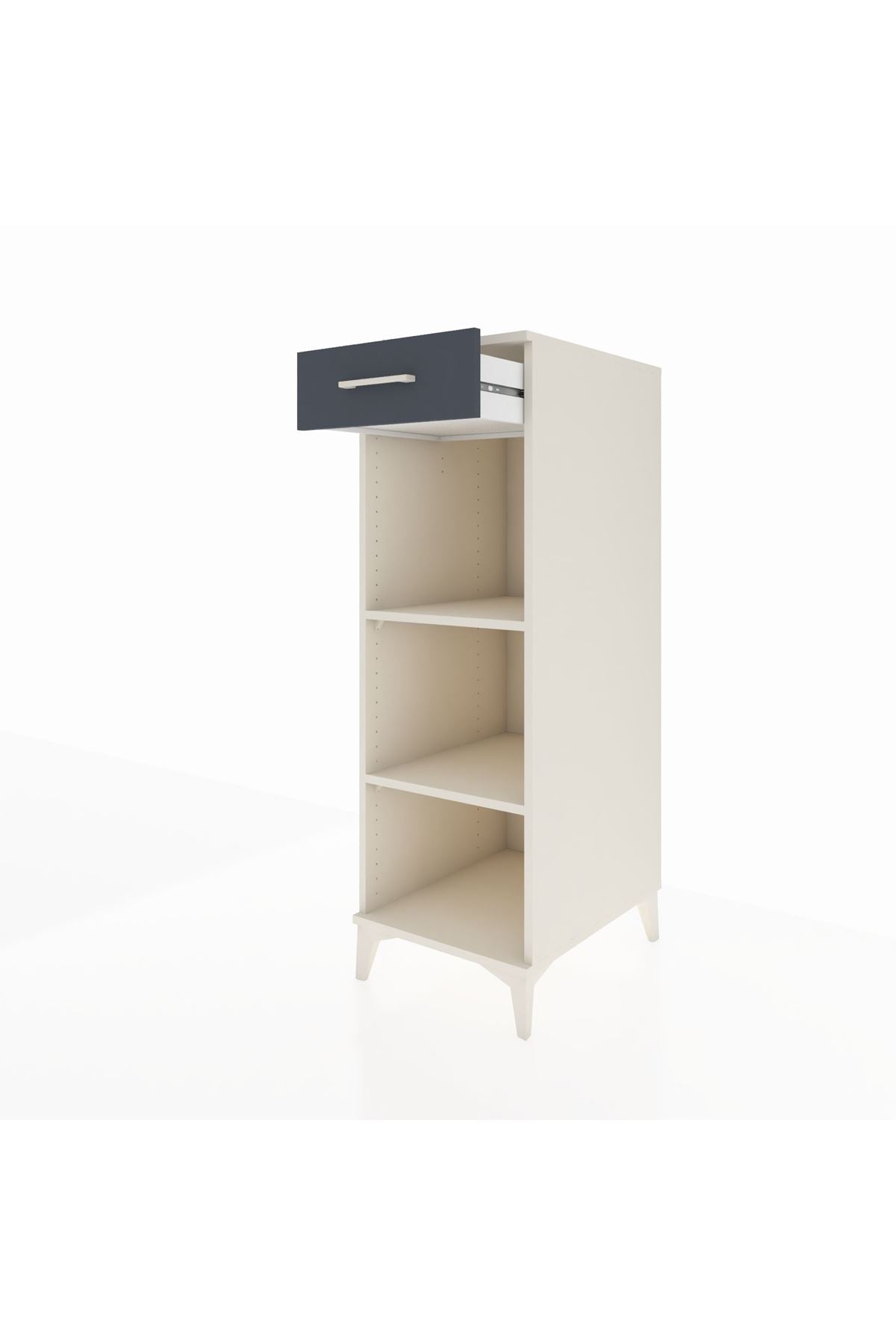 Kronos Dolap 2 Raflı Tek Çekmeceli 44x59x134 Aytaşı-Antrasit