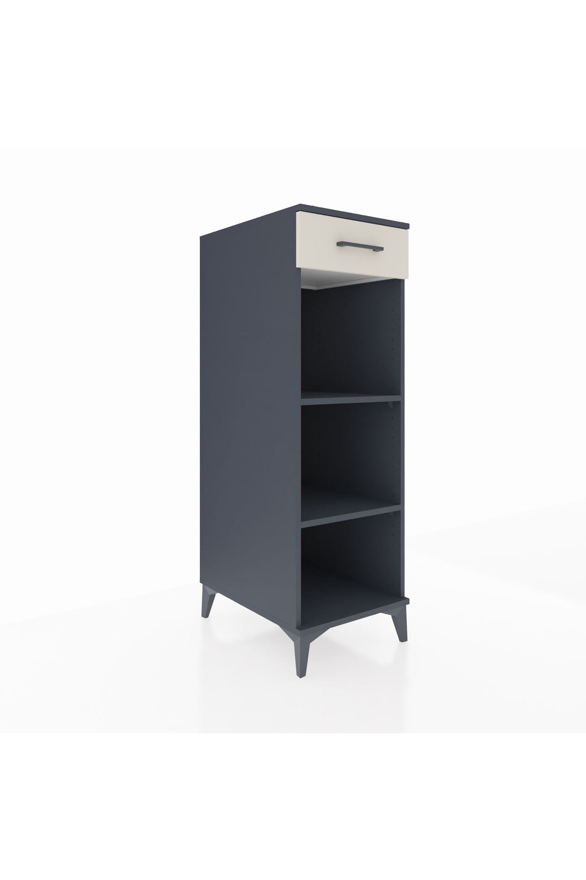 Kronos Dolap 2 Raflı Tek Çekmeceli 44x59x134 Antrasit-Aytaşı