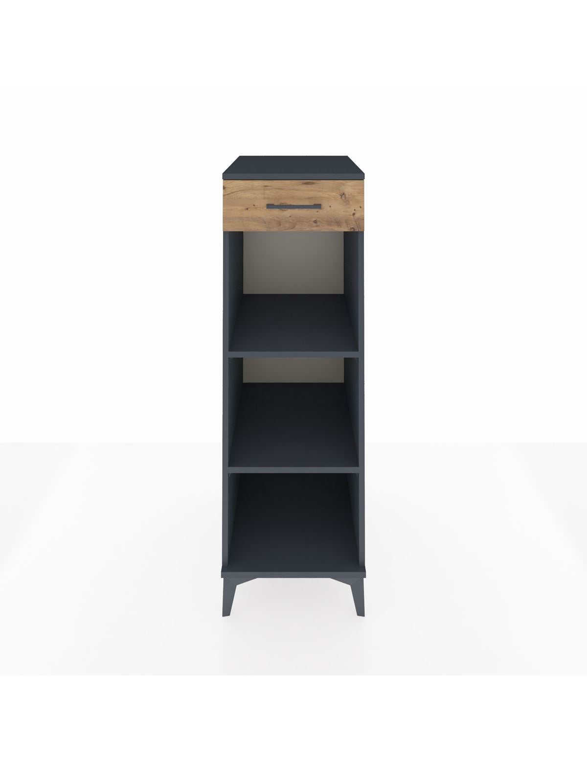 Kronos Dolap 2 Raflı Tek Çekmeceli 44x59x134 Antrasit-Çam