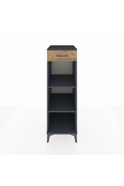 Kronos Dolap 2 Raflı Tek Çekmeceli 44x59x134 Antrasit-Çam