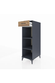 Kronos Dolap 2 Raflı Tek Çekmeceli 44x59x134 Antrasit-Çam