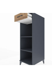 Kronos Dolap 2 Raflı Tek Çekmeceli 44x59x134 Antrasit-Çam