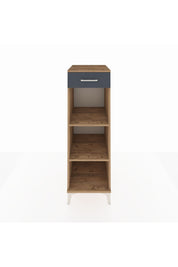 Kronos Dolap 2 Raflı Tek Çekmeceli 44x59x134 Çam-Antrasit