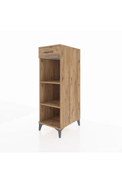 Kronos Dolap 2 Raflı Tek Çekmeceli 44x59x134 Çam-Çam