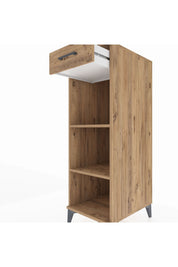 Kronos Dolap 2 Raflı Tek Çekmeceli 44x59x134 Çam-Çam