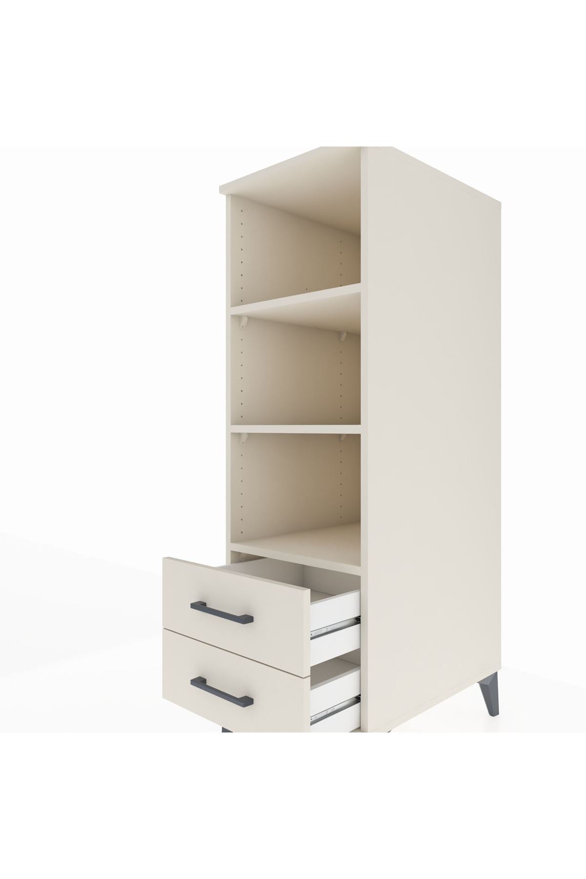 Kronos Dolap 3 Raflı 2 Çekmeceli 44x59x134 Aytaşı-Aytaşı