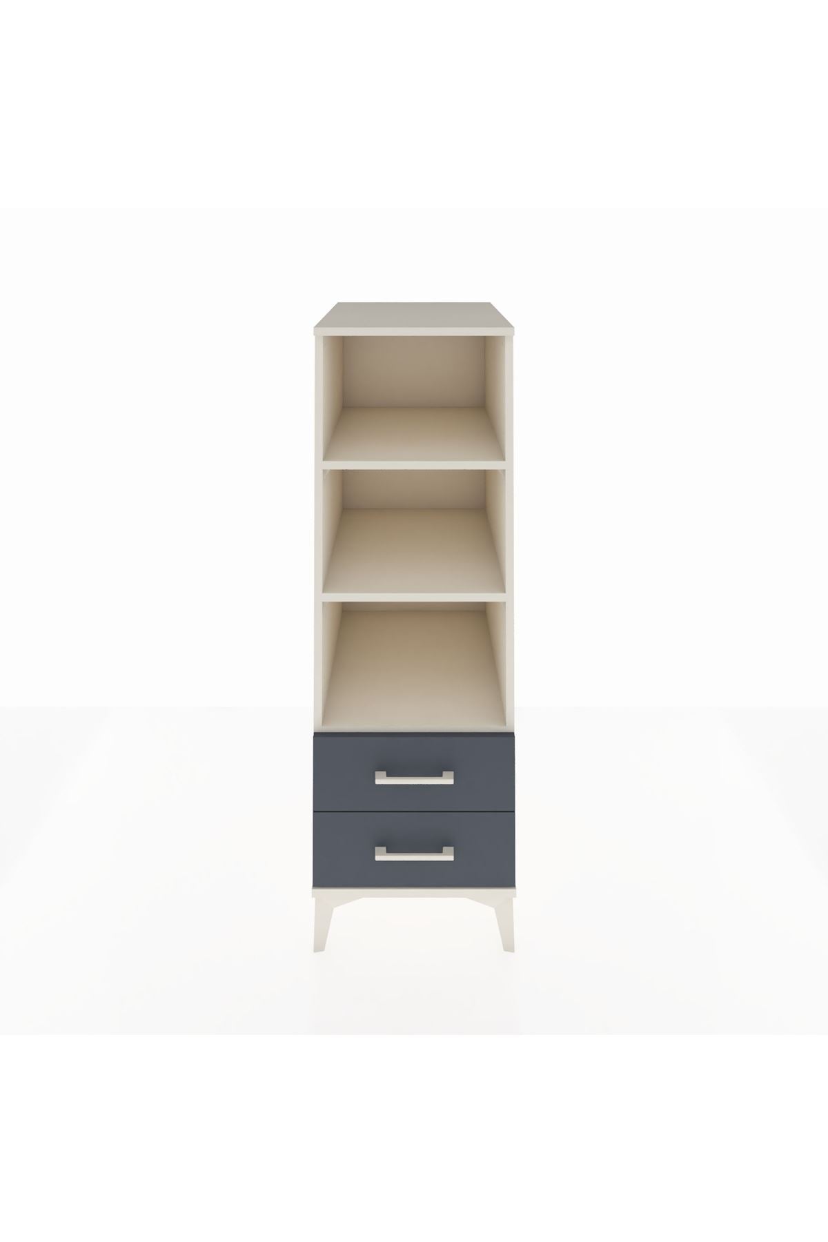 Kronos Dolap 3 Raflı 2 Çekmeceli 44x59x134 Aytaşı-Antrasit