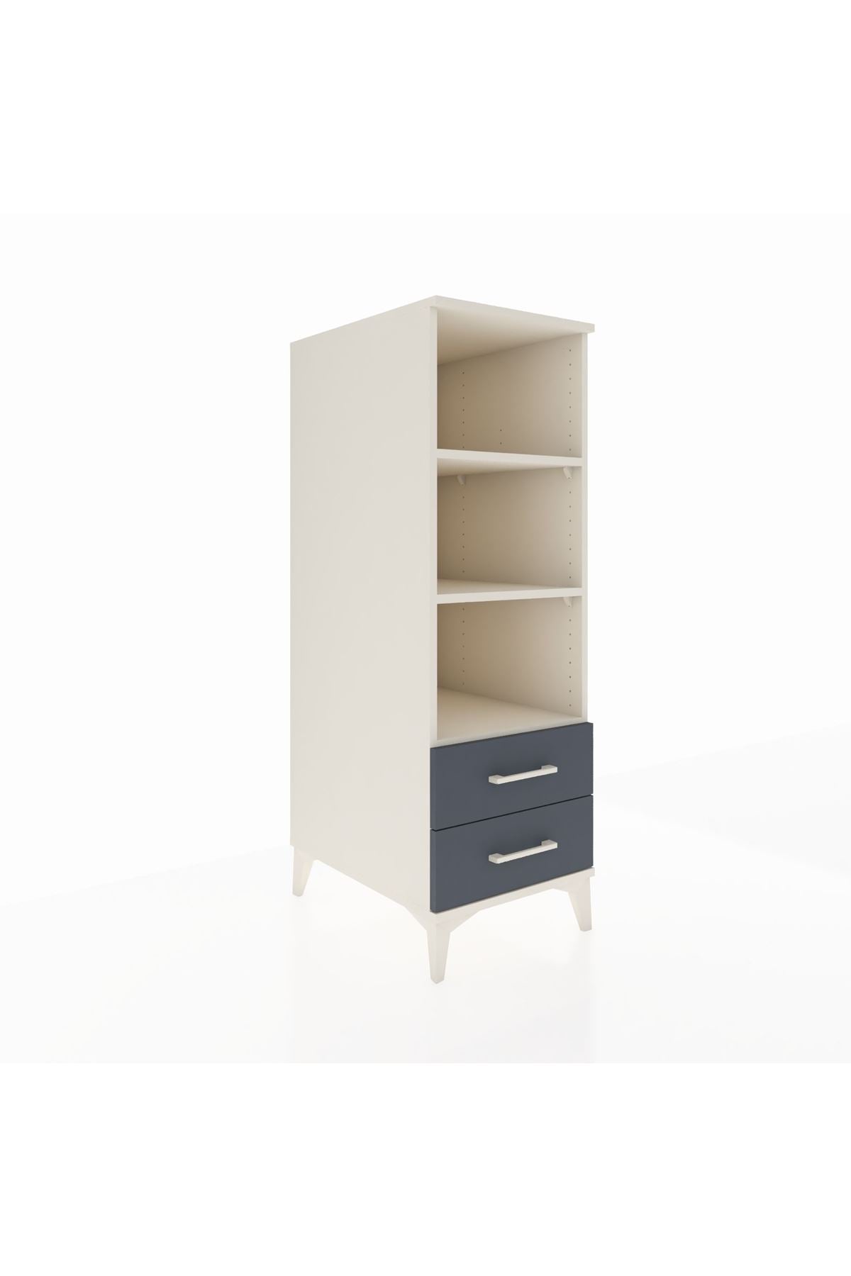 Kronos Dolap 3 Raflı 2 Çekmeceli 44x59x134 Aytaşı-Antrasit