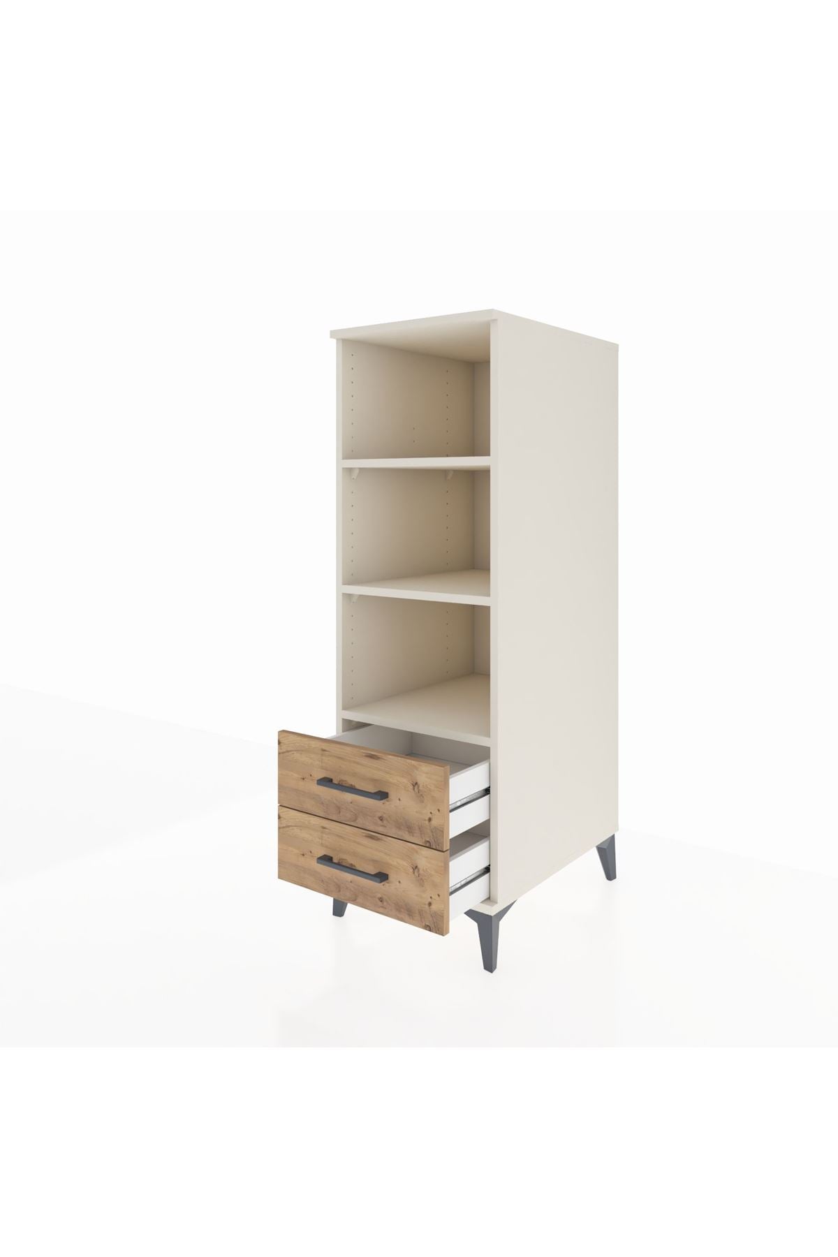 Kronos Dolap 3 Raflı 2 Çekmeceli 44x59x134 Aytaşı-Çam