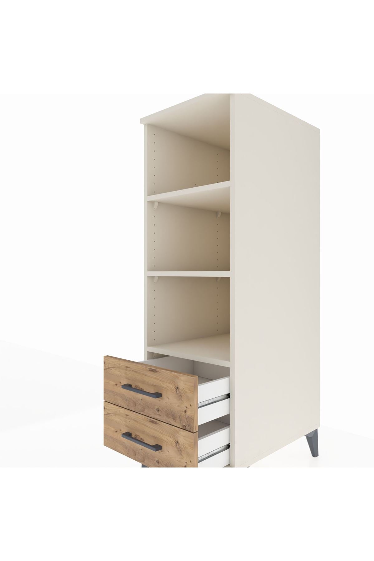 Kronos Dolap 3 Raflı 2 Çekmeceli 44x59x134 Aytaşı-Çam