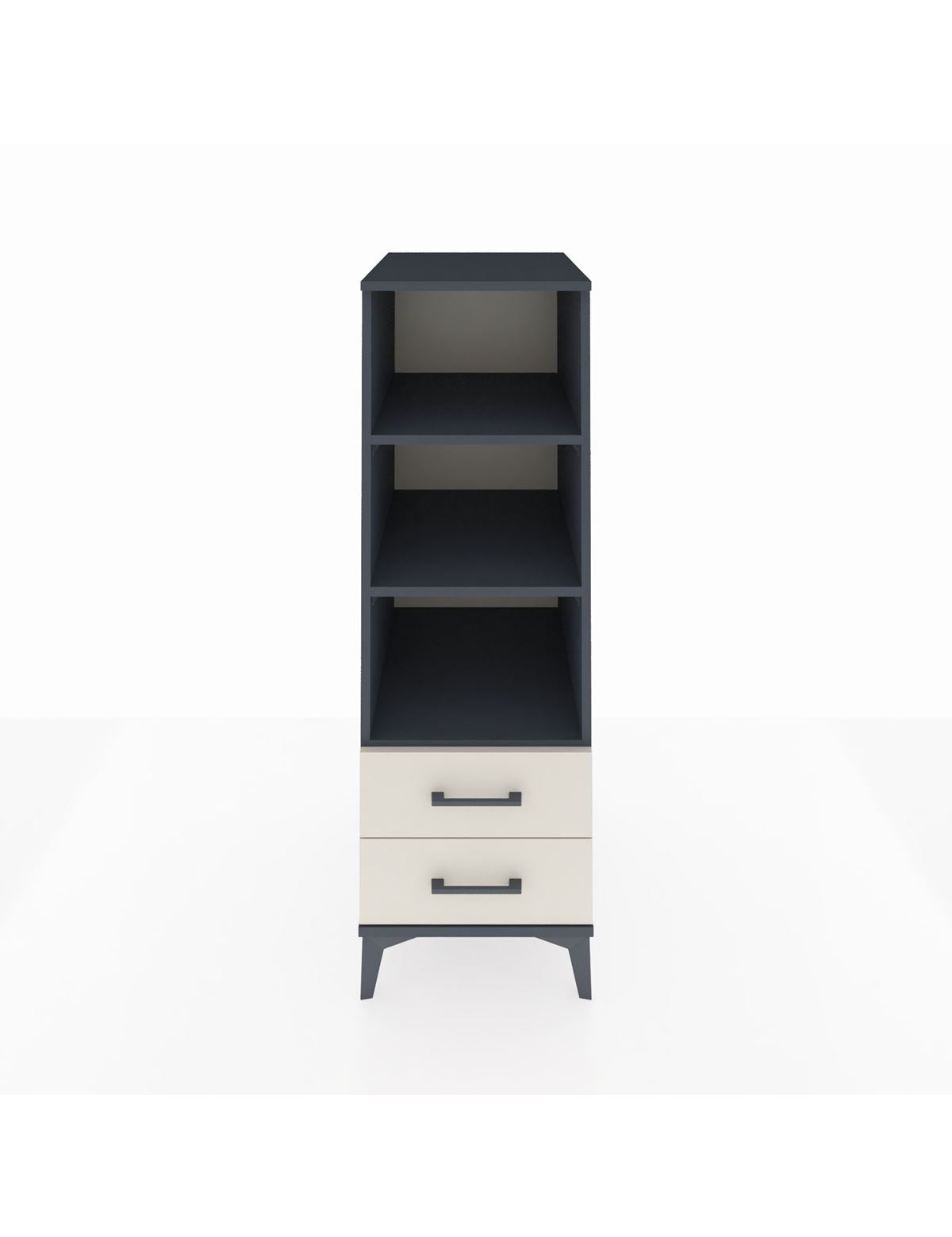 Kronos Dolap 3 Raflı 2 Çekmeceli 44x59x134 Antrasit-Aytaşı