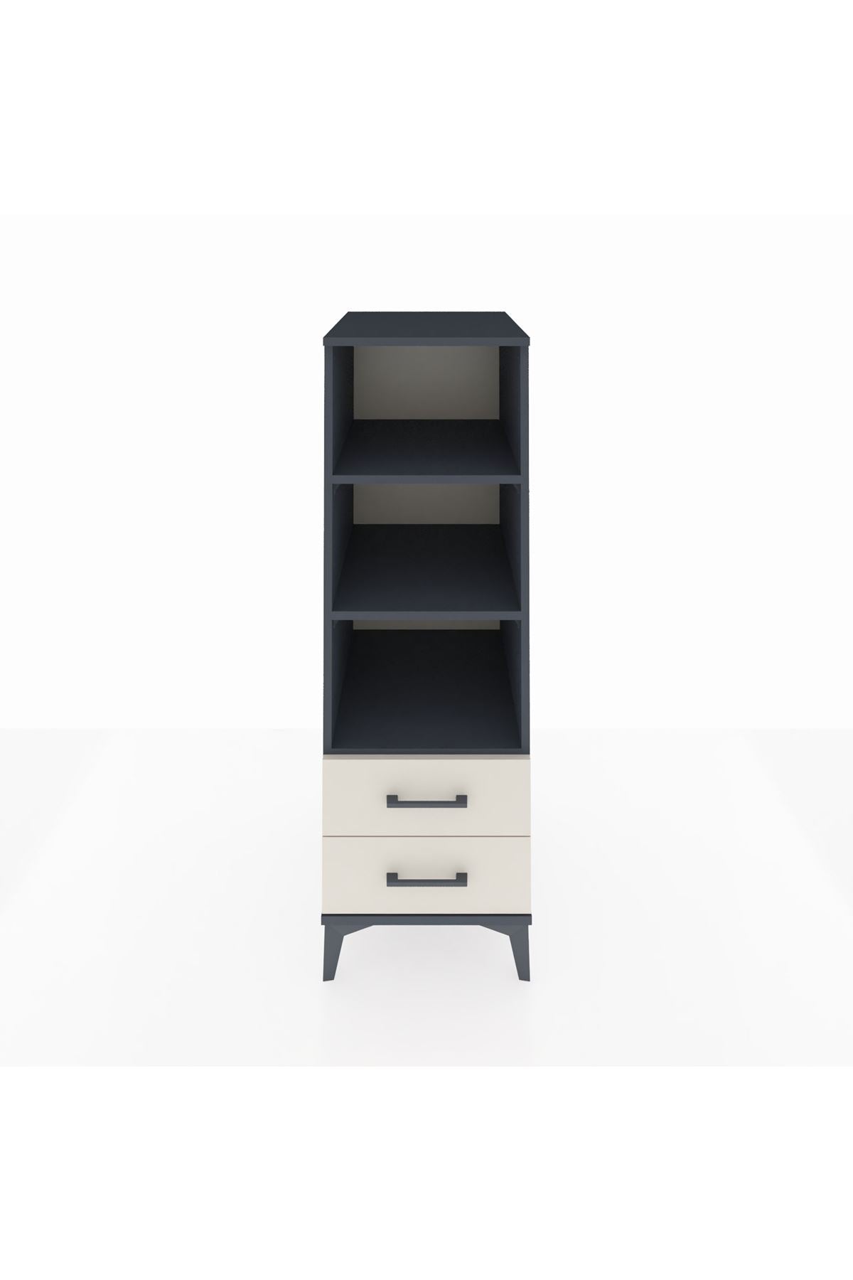 Kronos Dolap 3 Raflı 2 Çekmeceli 44x59x134 Antrasit-Aytaşı
