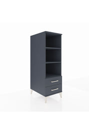 Kronos Dolap 3 Raflı 2 Çekmeceli 44x59x134 Antrasit-Antrasit