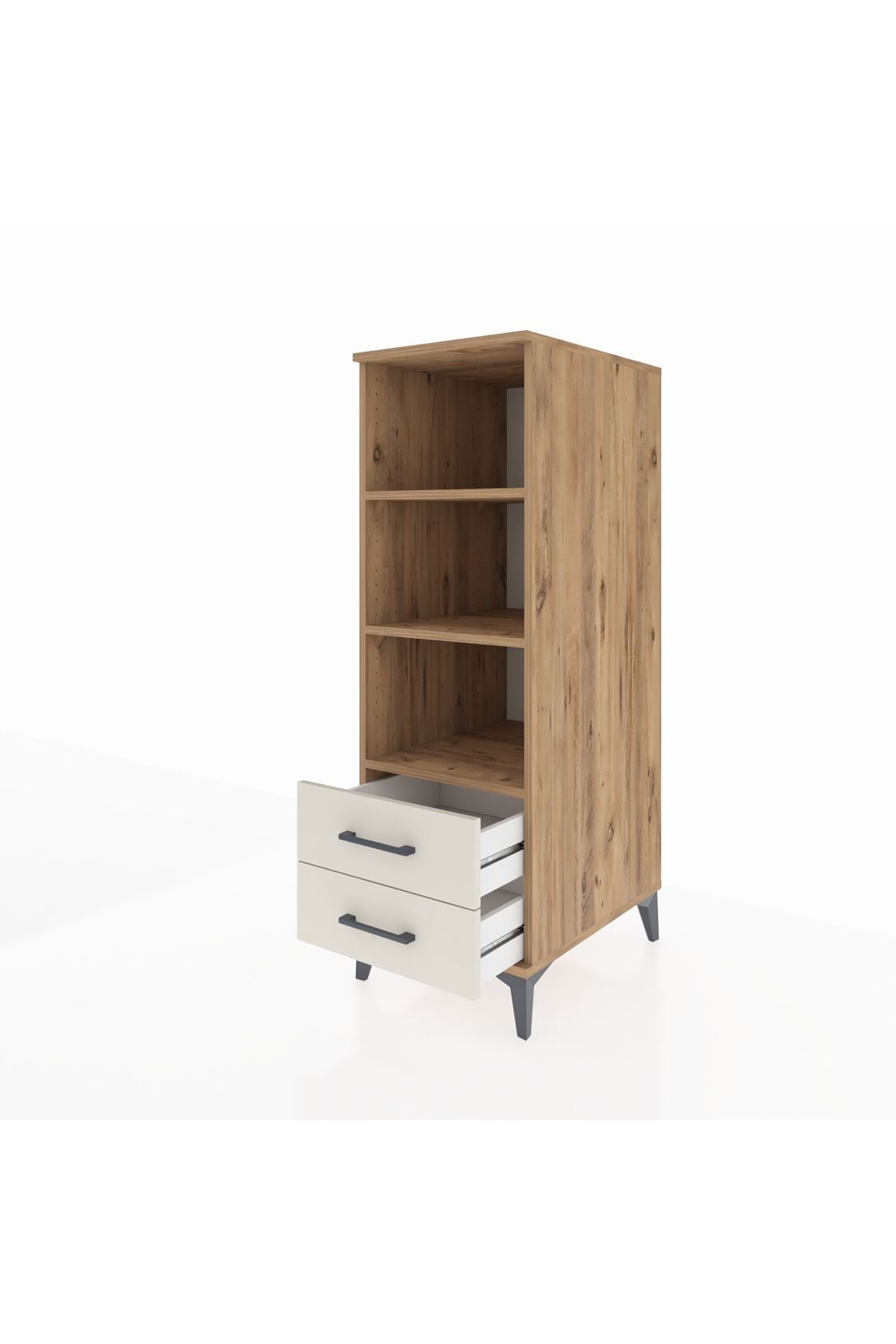 Kronos Dolap 3 Raflı 2 Çekmeceli 44x59x134 Çam-Aytaşı