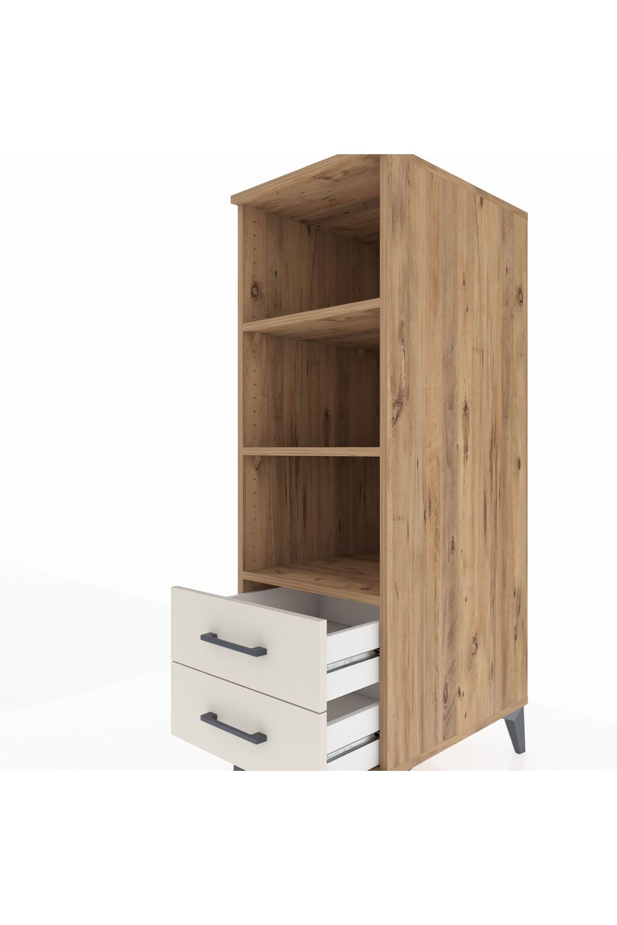 Kronos Dolap 3 Raflı 2 Çekmeceli 44x59x134 Çam-Aytaşı