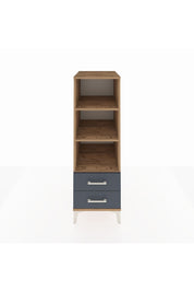 Kronos Dolap 3 Raflı 2 Çekmeceli 44x59x134 Çam-Antrasit