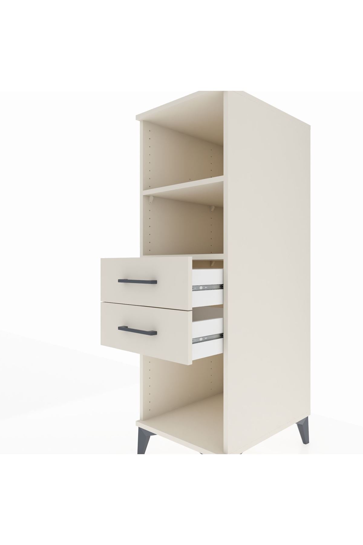 Kronos Dolap 2 Raflı 2 Çekmeceli 44x59x134 Aytaşı-Aytaşı