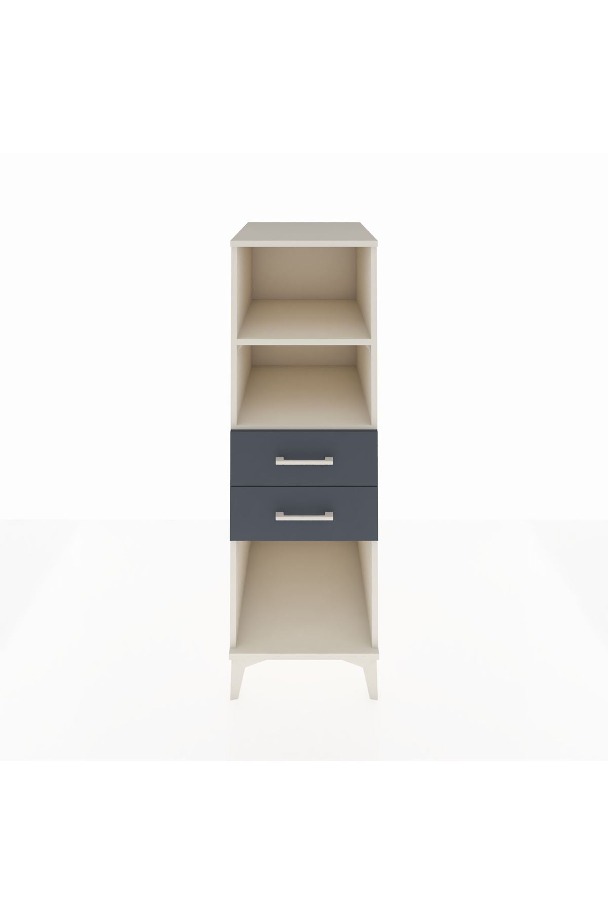 Kronos Dolap 2 Raflı 2 Çekmeceli 44x59x134 Aytaşı-Antrasit