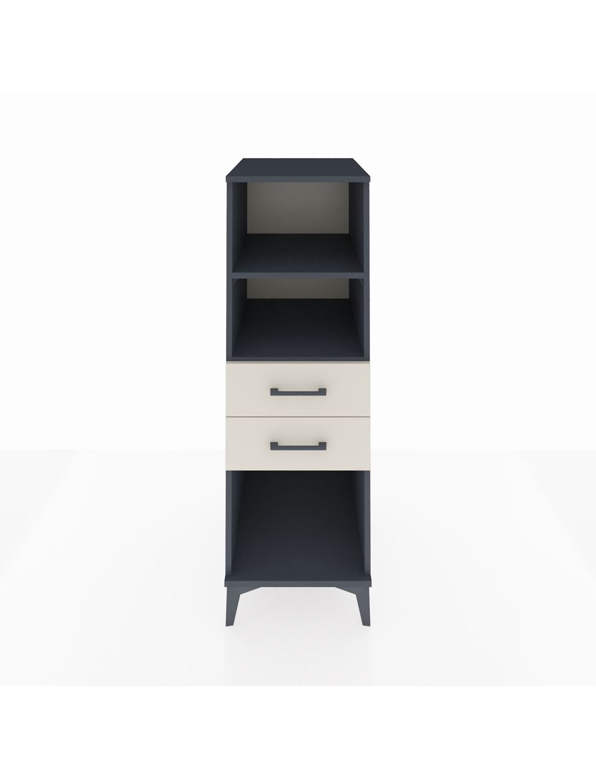 Kronos Dolap 2 Raflı 2 Çekmeceli 44x59x134 Antrasit-Aytaşı