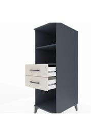 Kronos Dolap 2 Raflı 2 Çekmeceli 44x59x134 Antrasit-Aytaşı