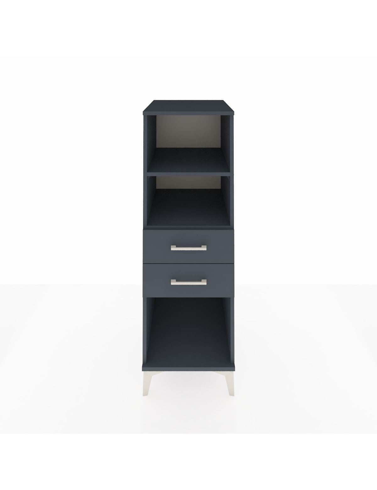 Kronos Dolap 2 Raflı 2 Çekmeceli 44x59x134 Antrasit-Antrasit