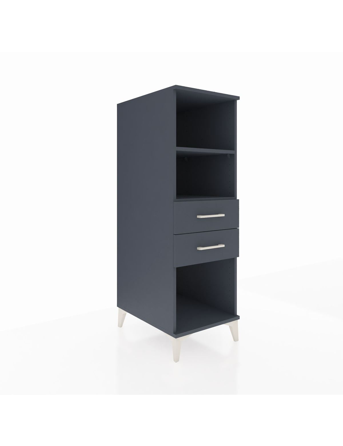 Kronos Dolap 2 Raflı 2 Çekmeceli 44x59x134 Antrasit-Antrasit