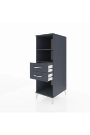 Kronos Dolap 2 Raflı 2 Çekmeceli 44x59x134 Antrasit-Antrasit