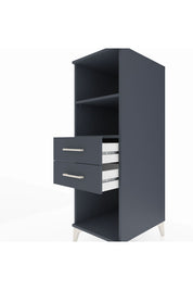 Kronos Dolap 2 Raflı 2 Çekmeceli 44x59x134 Antrasit-Antrasit