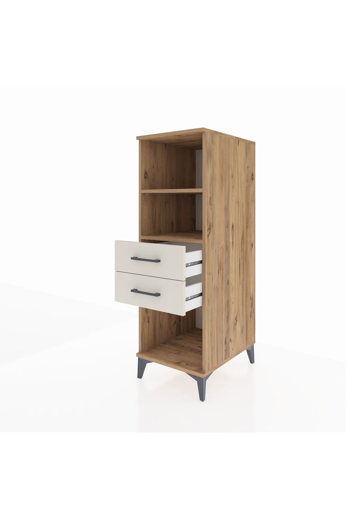 Kronos Dolap 2 Raflı 2 Çekmeceli 44x59x134 Çam-Aytaşı