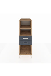 Kronos Dolap 2 Raflı 2 Çekmeceli 44x59x134 Çam-Antrasit
