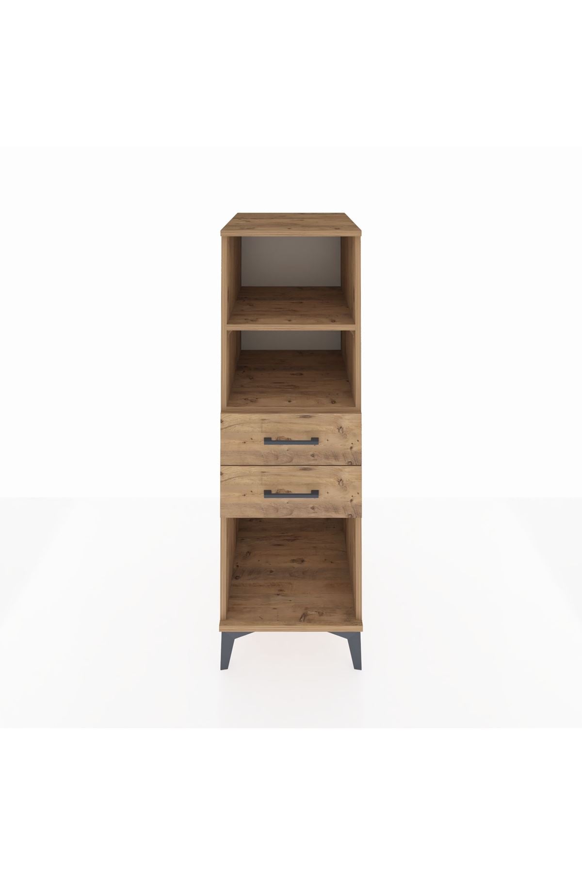 Kronos Dolap 2 Raflı 2 Çekmeceli 44x59x134 Çam-Çam