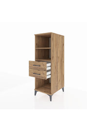 Kronos Dolap 2 Raflı 2 Çekmeceli 44x59x134 Çam-Çam