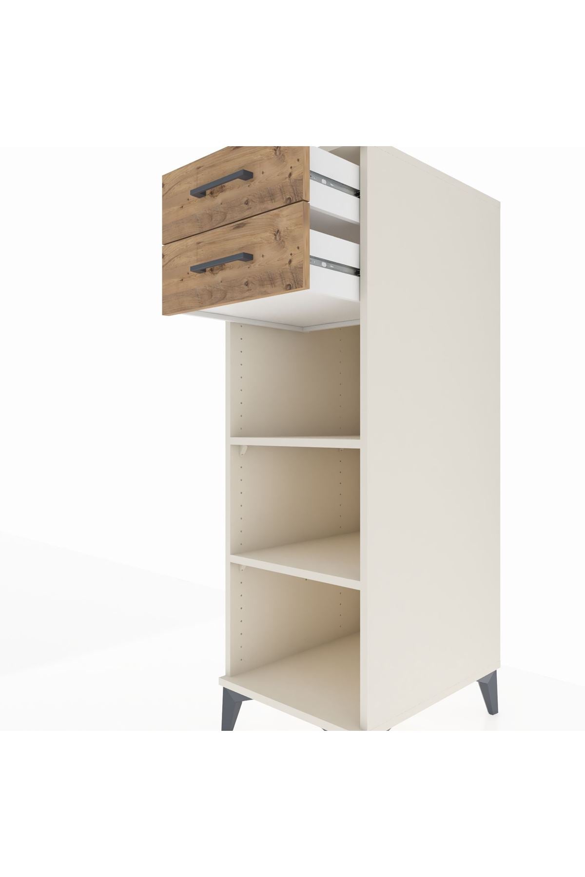 Kronos Dolap 2 Raflı 2 Çekmeceli 44x59x134 Aytaşı-Çam