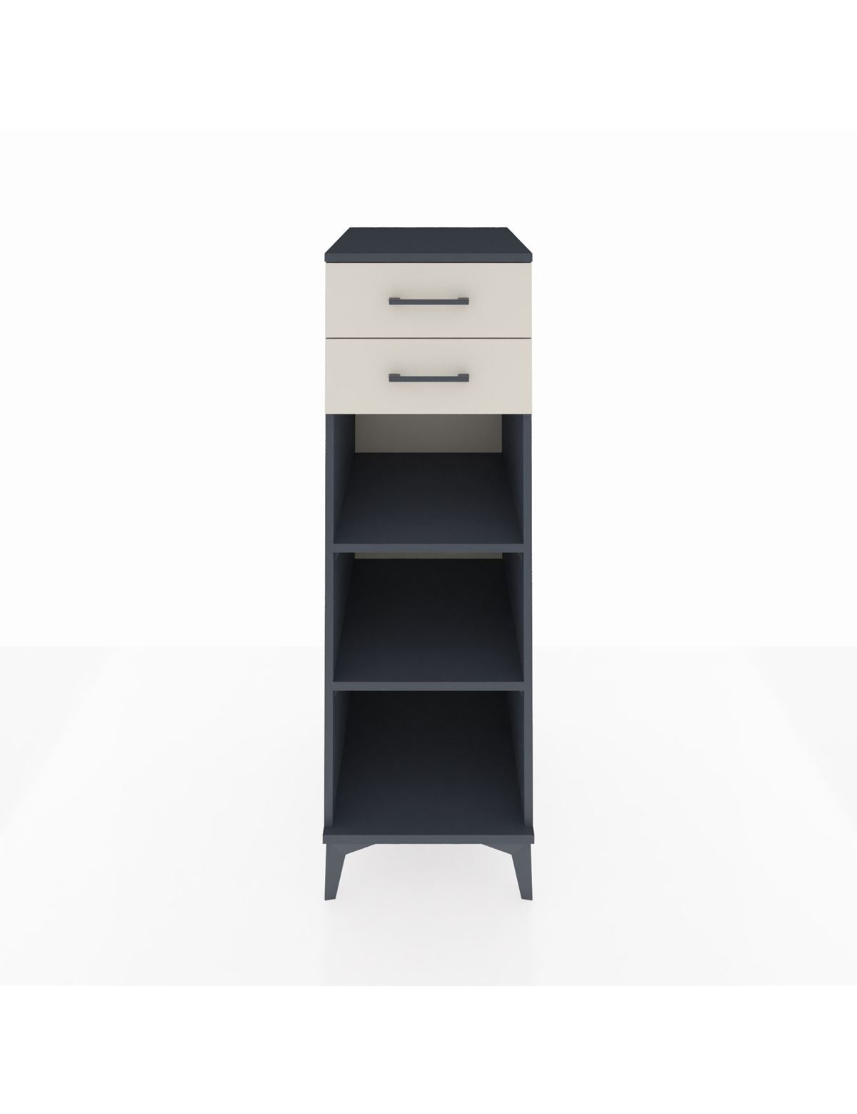 Kronos Dolap 2 Raflı 2 Çekmeceli 44x59x134 Antrasit-Aytaşı