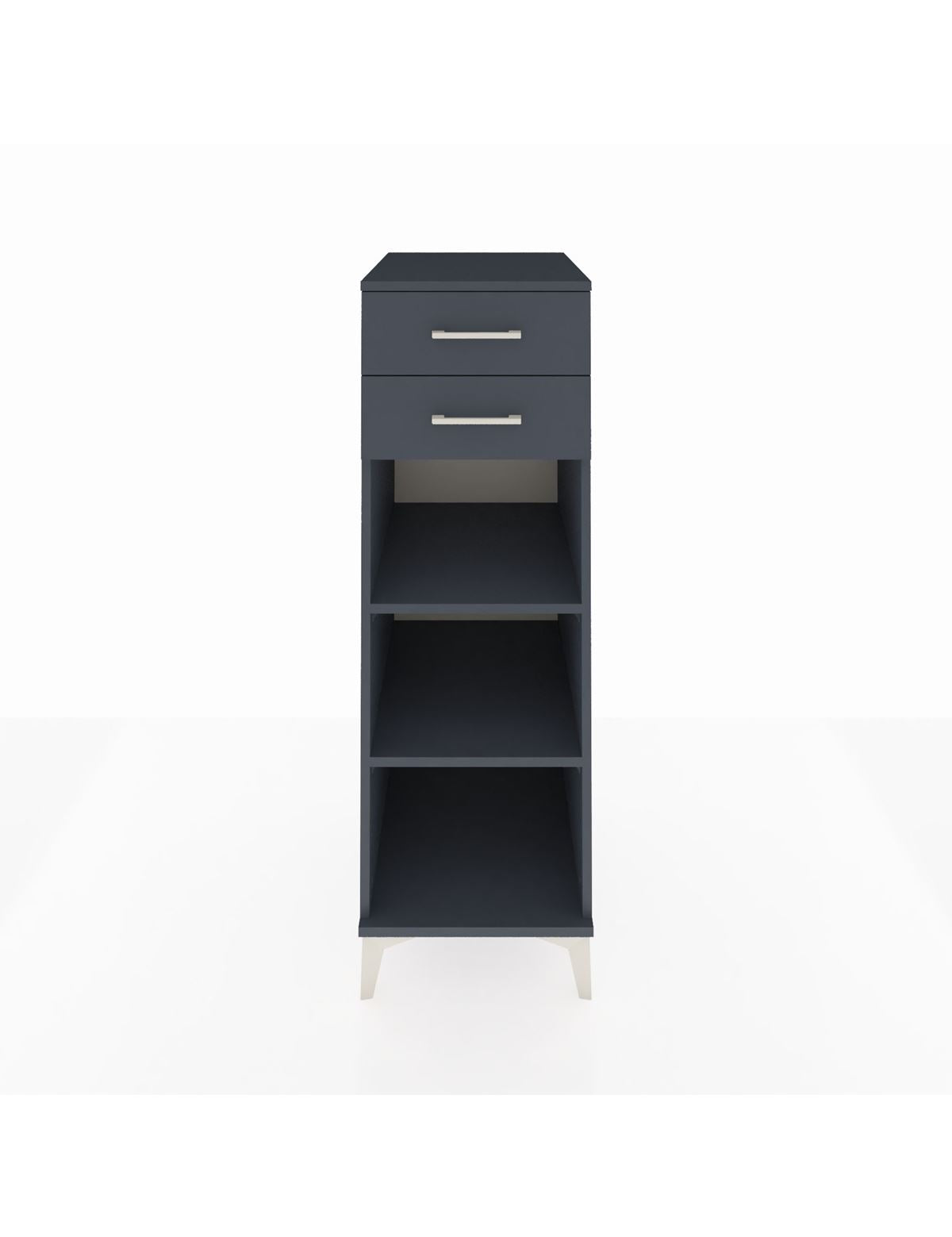 Kronos Dolap 2 Raflı 2 Çekmeceli 44x59x134 Antrasit-Antrasit