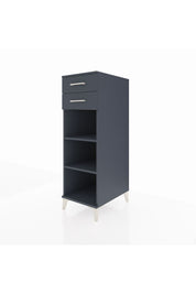 Kronos Dolap 2 Raflı 2 Çekmeceli 44x59x134 Antrasit-Antrasit