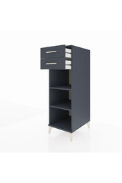 Kronos Dolap 2 Raflı 2 Çekmeceli 44x59x134 Antrasit-Antrasit