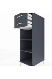 Kronos Dolap 2 Raflı 2 Çekmeceli 44x59x134 Antrasit-Antrasit