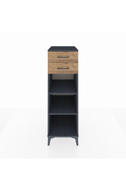 Kronos Dolap 2 Raflı 2 Çekmeceli 44x59x134 Antrasit-Çam