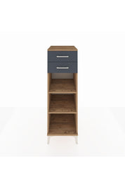 Kronos Dolap 2 Raflı 2 Çekmeceli 44x59x134 Çam-Antrasit