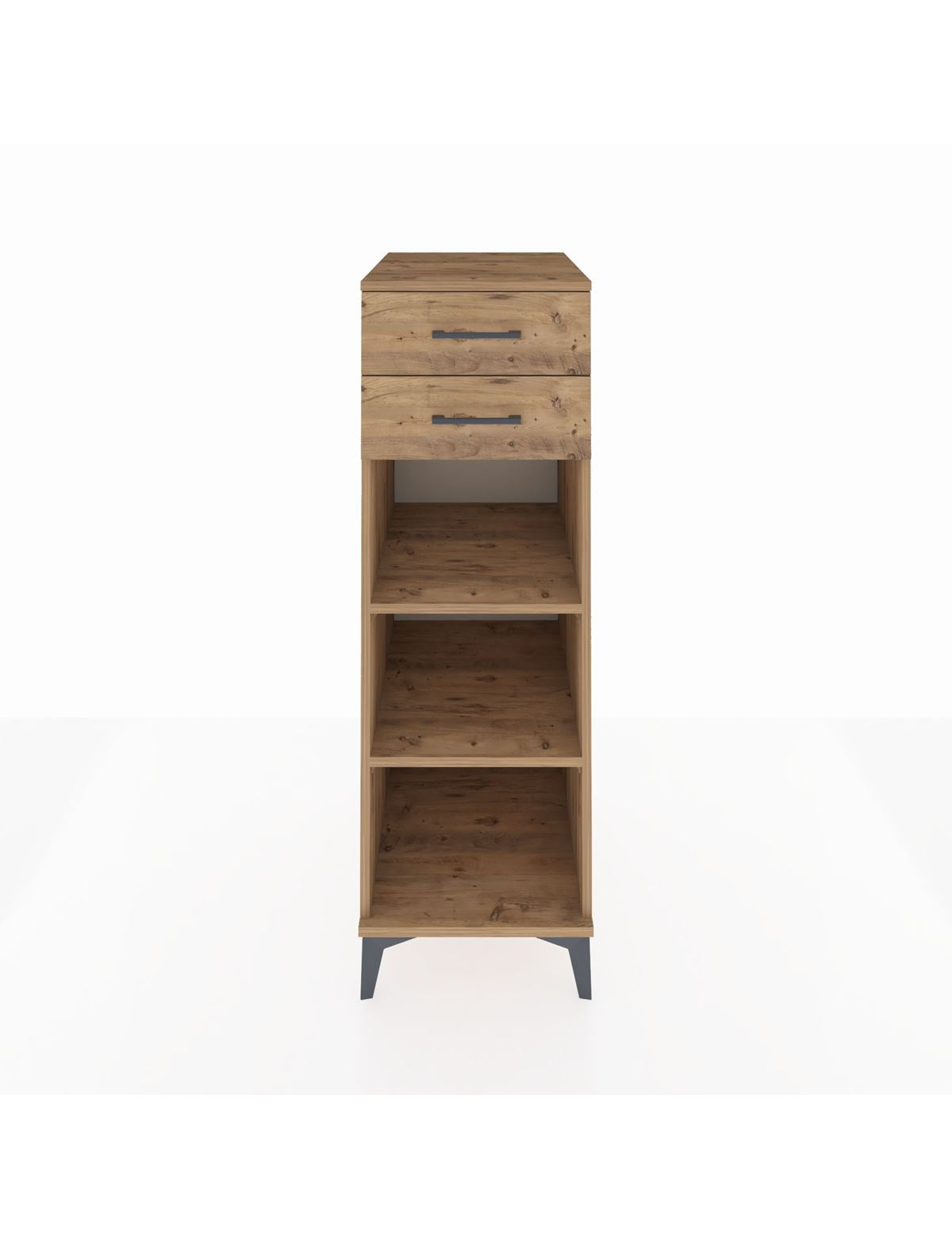 Kronos Dolap 2 Raflı 2 Çekmeceli 44x59x134 Çam-Çam