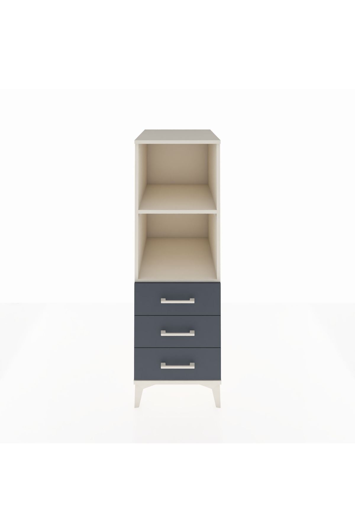 Kronos Dolap 2 Raflı 3 Çekmeceli 44x59x134 Aytaşı-Antrasit