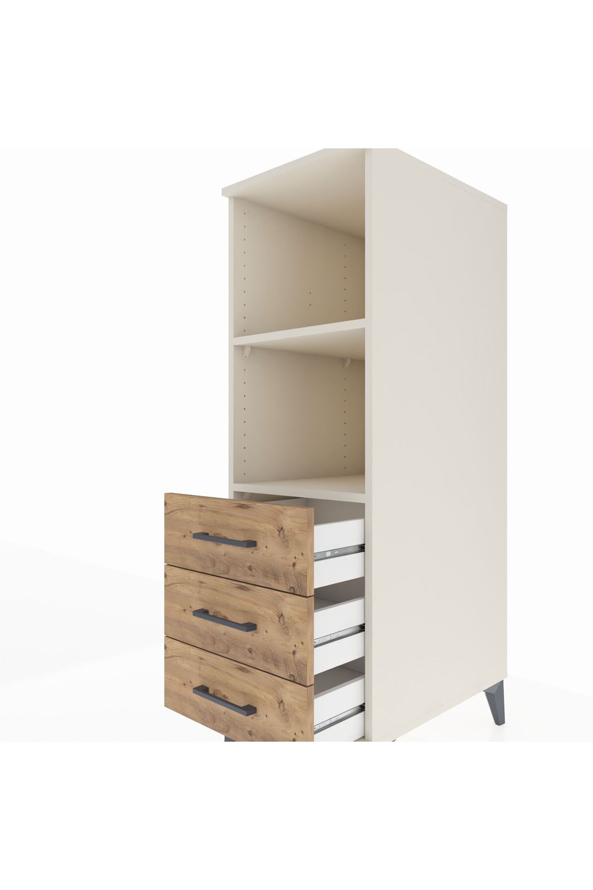 Kronos Dolap 2 Raflı 3 Çekmeceli 44x59x134 Aytaşı-Çam