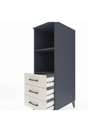 Kronos Dolap 2 Raflı 3 Çekmeceli 44x59x134 Antrasit-Aytaşı