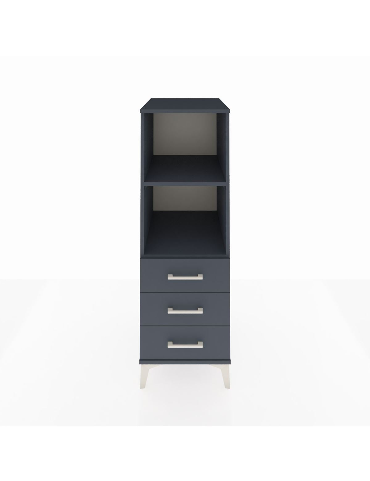 Kronos Dolap 2 Raflı 3 Çekmeceli 44x59x134 Antrasit-Antrasit