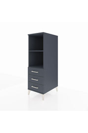 Kronos Dolap 2 Raflı 3 Çekmeceli 44x59x134 Antrasit-Antrasit