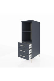 Kronos Dolap 2 Raflı 3 Çekmeceli 44x59x134 Antrasit-Antrasit