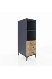 Kronos Dolap 2 Raflı 3 Çekmeceli 44x59x134 Antrasit-Çam